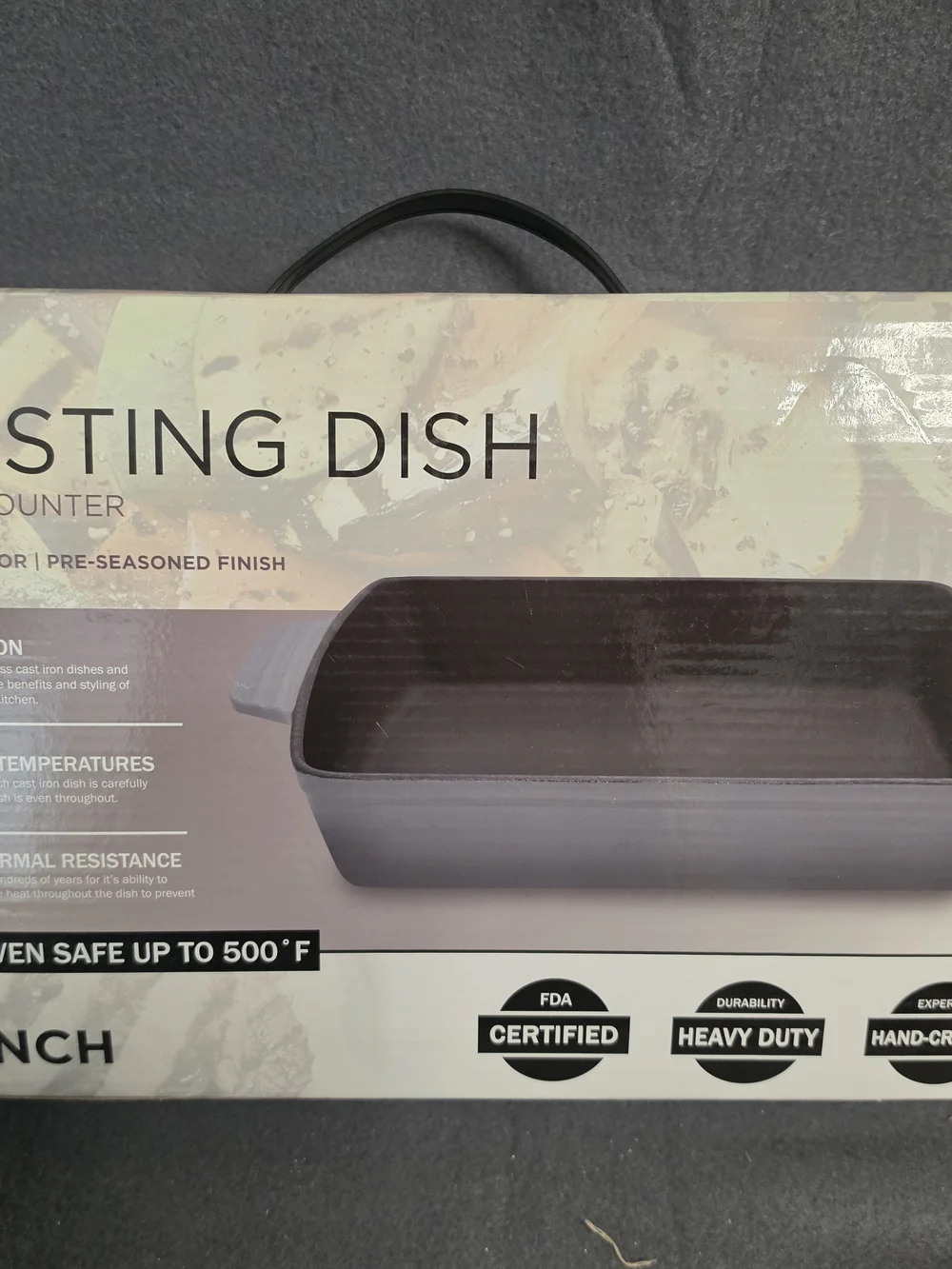 Cast Iron Roasting Dish - Black
